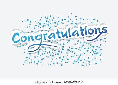 Congratulations Typography Lettering Handwritten vector for greeting