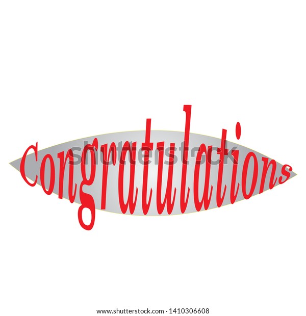 Congratulations Typography Lettering Handwritten Vector Greeting Stock