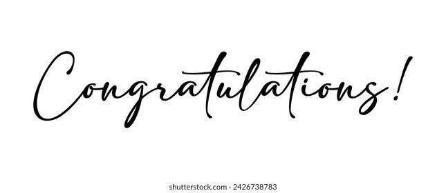 congratulations typography on white background