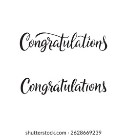 congratulations typography silhouette vector arts and design