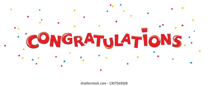 Congratulations. Vector banner for holidays and anniversary.