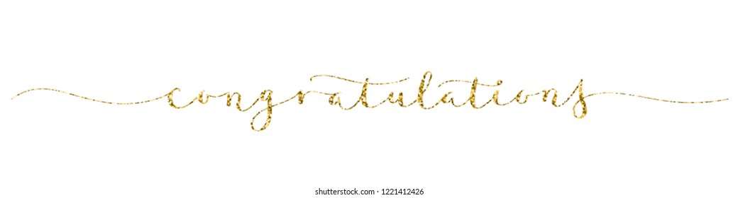 CONGRATULATIONS vector brush calligraphy banner