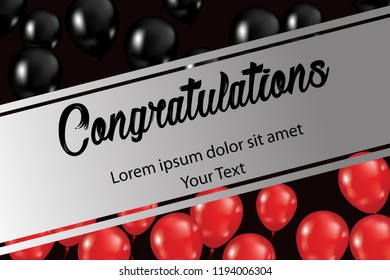 Congratulations vector for greeting