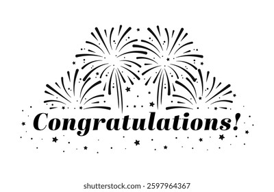 Congratulations vector icon. Congratulations vector illustration for greeting

