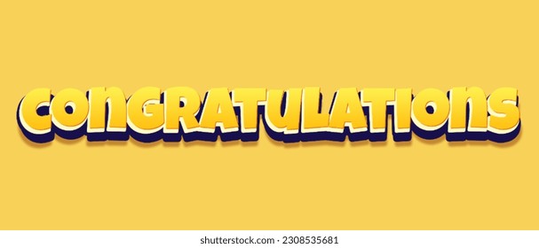 CONGRATULATIONS. Vector Illustration for greeting 