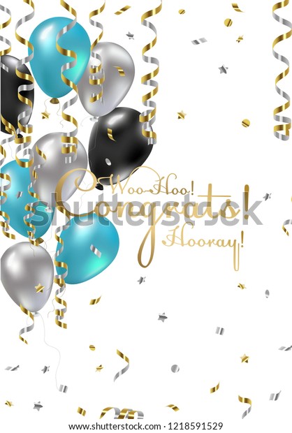 Congratulations Vector Illustration Man Happy Birthday Stock