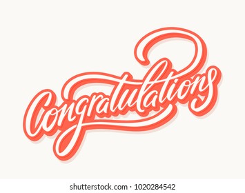 Congratulations. Vector lettering.