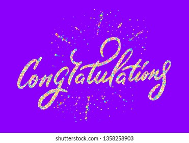 Congratulations. Vector lettering.