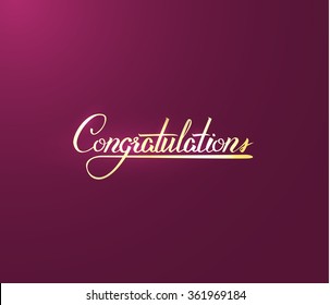 Congratulations vector lettering background. Eps10.