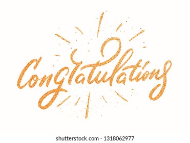Congratulations. Vector lettering banner.