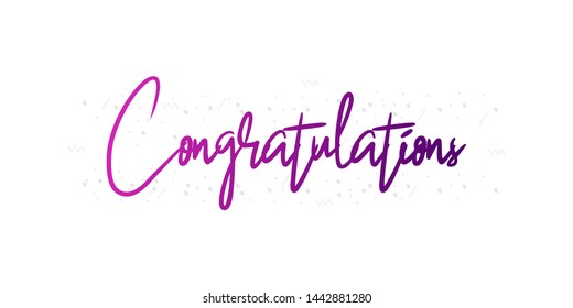 Congratulations vector template. Design for banner, greeting cards or print.
