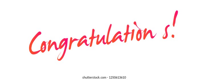 Congratulations Vector typography Background.Typography for photo overlay or heading, title for compliment card -- birthday, wedding, office party etc. Compliment wishes card.