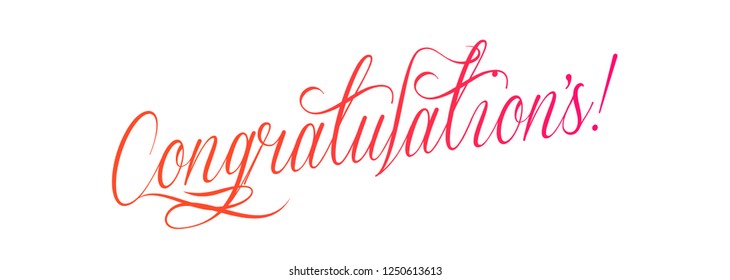 Congratulations Vector typography Background.Typography for photo overlay or heading, title for compliment card -- birthday, wedding, office party etc. Compliment wishes card.
