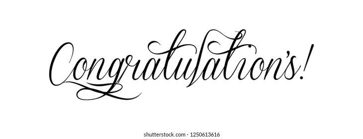 Congratulations Vector typography Background.Typography for photo overlay or heading, title for compliment card -- birthday, wedding, office party etc. Compliment wishes card.