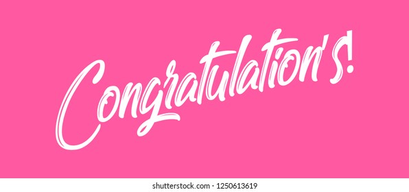 Congratulations Vector typography Background.Typography for photo overlay or heading, title for compliment card -- birthday, wedding, office party etc. Compliment wishes card.