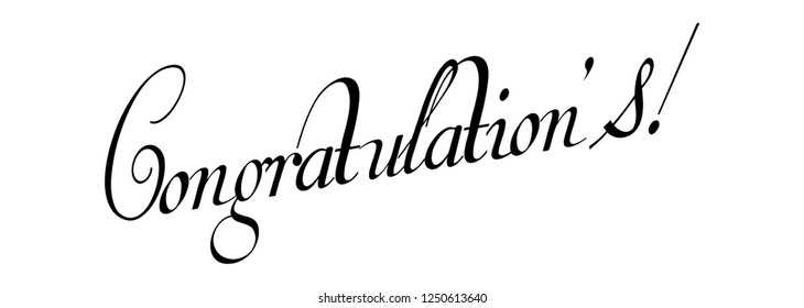 Congratulations Vector typography Background.Typography for photo overlay or heading, title for compliment card -- birthday, wedding, office party etc. Compliment wishes card.