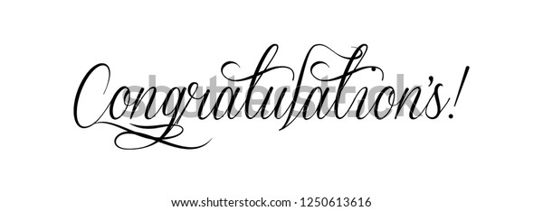 Congratulations Vector Typography Backgroundtypography Photo Overlay ...