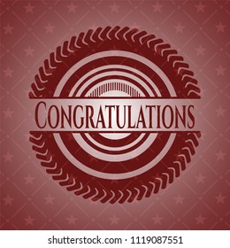 Congratulations vintage red emblem