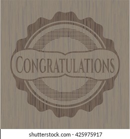 Congratulations wood emblem. Retro