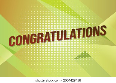 congratulations word concept vector illustration with lines 3d style for social media landing page, template, ui, web, mobile app, poster, banner, flyer, background, gift card, coupon, label