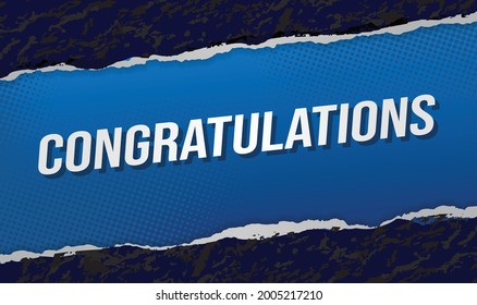 congratulations word concept vector illustration with lines 3d style for social media landing page, template, ui, web, mobile app, poster, banner, flyer, background, gift card, coupon, label