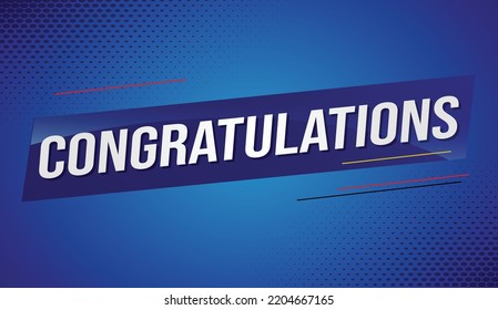 congratulations word concept vector illustration with lines style for social media landing page, template, ui, web, mobile app, poster, banner, flyer, background, gift card, coupon, label, wallpaper