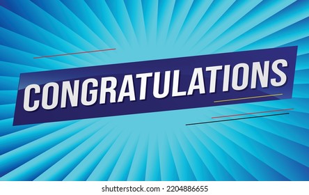 congratulations word concept vector illustration with lines style for social media landing page, template, ui, web, mobile app, poster, banner, flyer, background, gift card, coupon, label, wallpaper