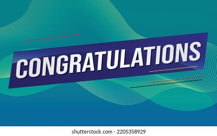 congratulations word concept vector illustration with lines style for social media landing page, template, ui, web, mobile app, poster, banner, flyer, background, gift card, coupon, label, wallpaper