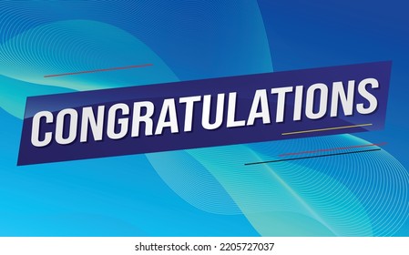 congratulations word concept vector illustration with lines style for social media landing page, template, ui, web, mobile app, poster, banner, flyer, background, gift card, coupon, label, wallpaper