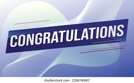 congratulations word concept vector illustration with lines style for social media landing page, template, ui, web, mobile app, poster, banner, flyer, background, gift card, coupon, label, wallpaper