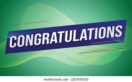 congratulations word concept vector illustration with lines style for social media landing page, template, ui, web, mobile app, poster, banner, flyer, background, gift card, coupon, label, wallpaper