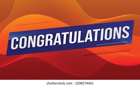 congratulations word concept vector illustration with lines style for social media landing page, template, ui, web, mobile app, poster, banner, flyer, background, gift card, coupon, label, wallpaper
