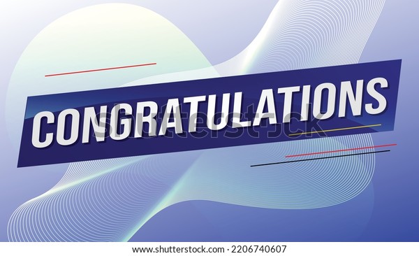 Congratulations Word Concept Vector Illustration Lines Stock Vector ...