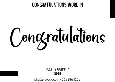 Congratulations  -Congratulations  Word Cursive Bold Typography Text Phrase