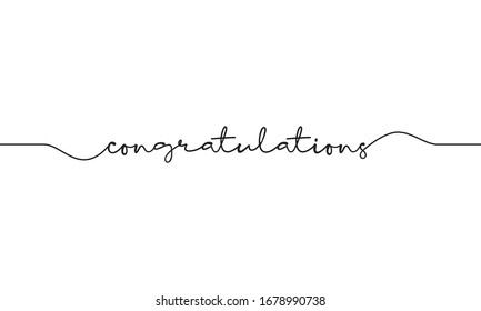 congratulations word handwritten design vector