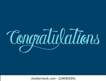 Congratulations word typography design illustration