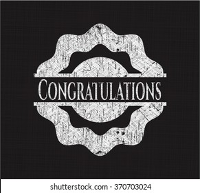 Congratulations written on a blackboard