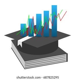 congratulations,Educator Stock chart,Educator graduation icon, Educator graduation icon vector,