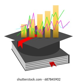 congratulations,Educator Stock chart,Educator graduation icon, Educator graduation icon vector,