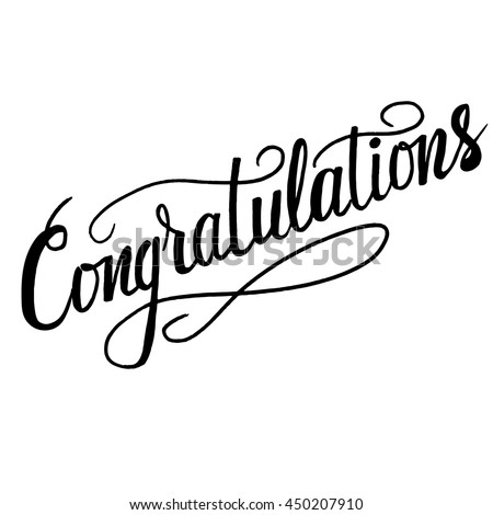 congratulationstexttemplate banner card vector illustration hand の