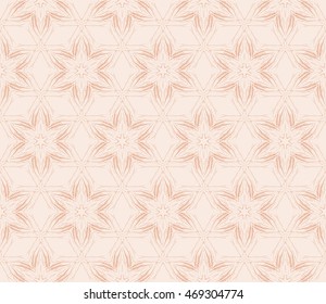congratulatory background with abstract flowers. seamless texture. vector. beige, pastel color. for interior design, printing, textile industry