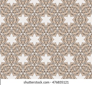 congratulatory background with abstract flowers. seamless texture. vector. beige, pastel color. for interior design, printing, textile industry