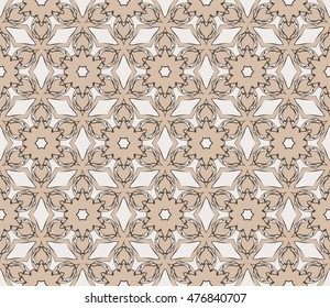 congratulatory background with abstract flowers. seamless texture. vector. beige, pastel color. for interior design, printing, textile industry