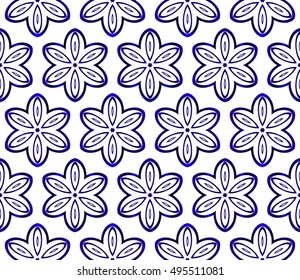 congratulatory background with abstract flowers. seamless texture. vector. blue gradient color. for interior design, printing, textile industry