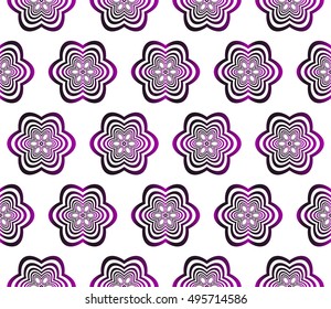 congratulatory background with abstract flowers. seamless texture. vector. purple gradient color. for interior design, printing, textile industry