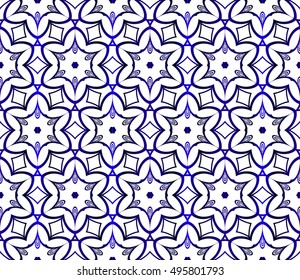 congratulatory background with abstract flowers. seamless texture. vector. blue gradient color. for interior design, printing, textile industry