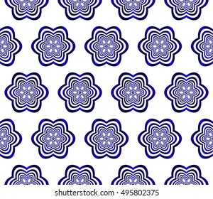 congratulatory background with abstract flowers. seamless texture. vector. blue gradient color. for interior design, printing, textile industry