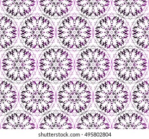 congratulatory background with abstract flowers. seamless texture. vector. purple gradient color. for interior design, printing, textile industry