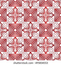 congratulatory background with abstract flowers. seamless texture. vector. red gradient color. for interior design, printing, textile industry