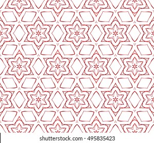 congratulatory background with abstract flowers. seamless texture. vector. red gradient color. for interior design, printing, textile industry